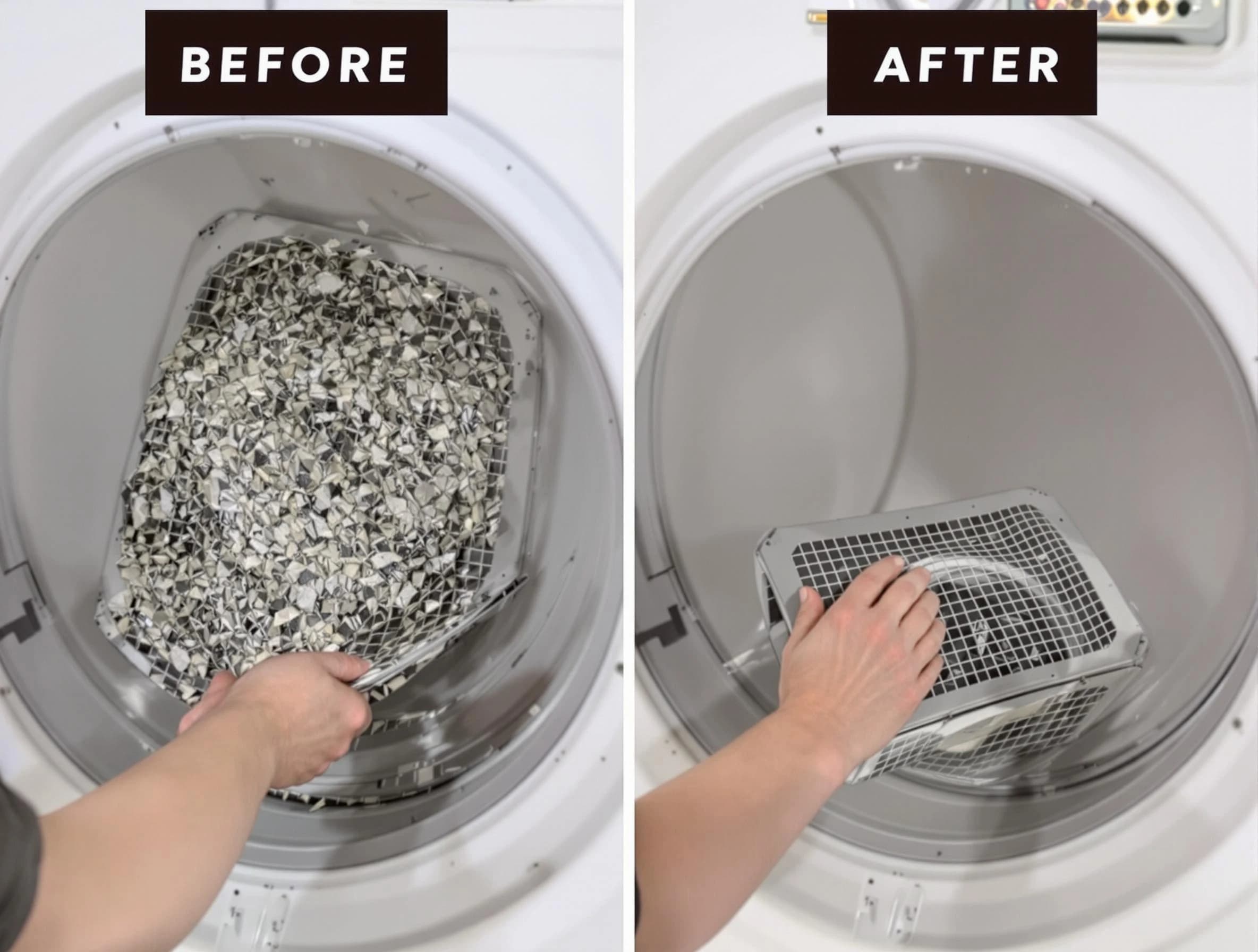 Professional lint trap cleaning by Shrewsbury Dryer Vent Cleaning in Shrewsbury