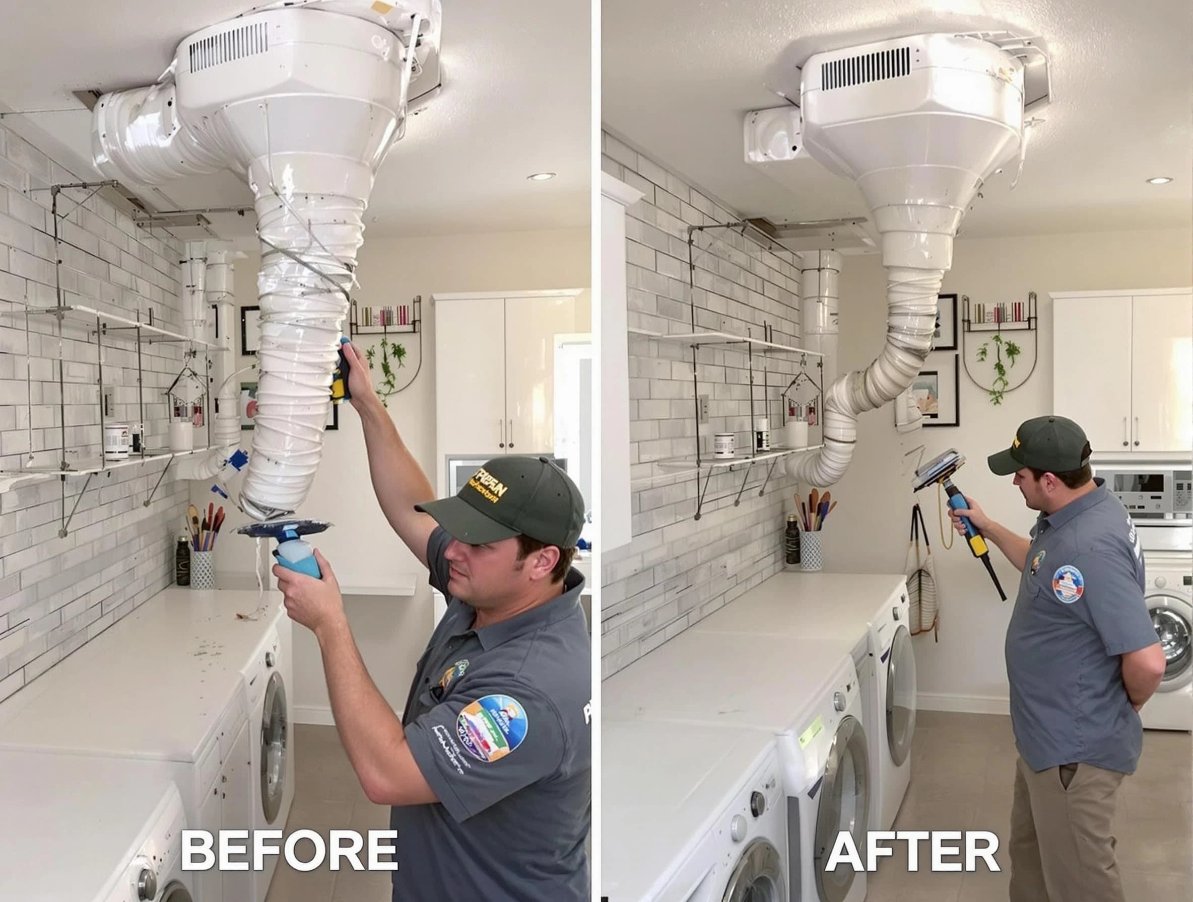 Professional dryer exhaust vent cleaning by Shrewsbury Dryer Vent Cleaning in Shrewsbury